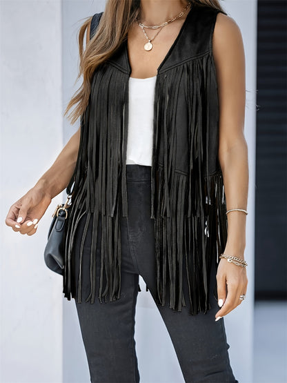 Open Front Vest Coat