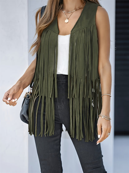 Open Front Vest Coat