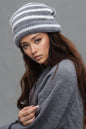 Fuzzy Contrast Striped Thermal Hat