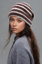 Fuzzy Contrast Striped Thermal Hat