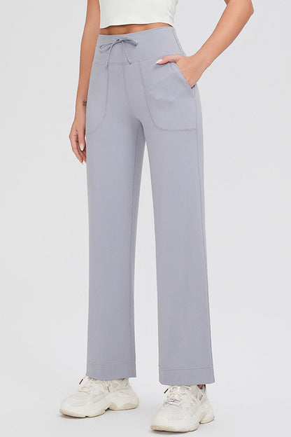 Basic Bae Full Size Drawstring High Waist Pants with Pockets