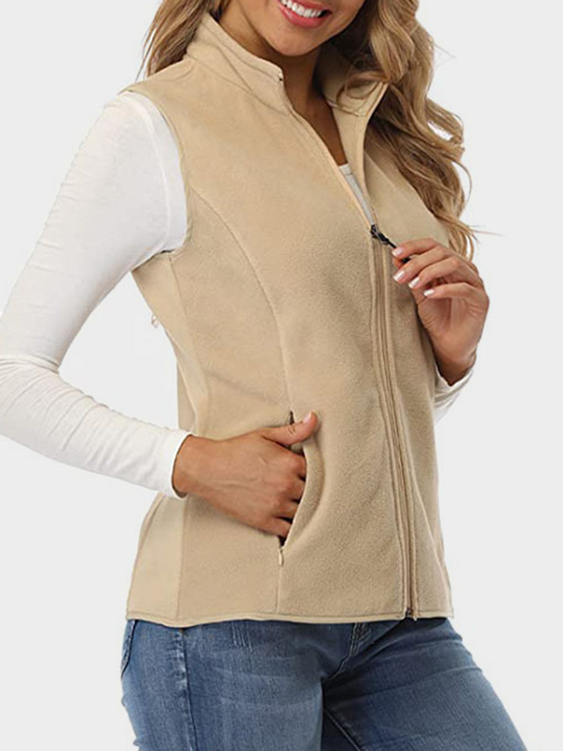 Zip Up Vest with Pockets
 