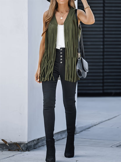 Open Front Vest Coat